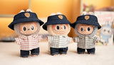 Plaid Shirt, Jeans & Hat Outfit Set for 17cm Labubu Dolls – Trendy Three-Piece Fashion Clothes Accessories