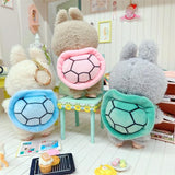 Turtle Shell Hooded Outfit Set for 17cm Labubu Dolls – Overalls, Hat & Shirt Plush Accessories for Vinyl Fans