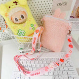 Labubu Doll To-Go Bag & Bedding Set – 17cm Plush Doll Accessories with Crossbody Carry Bags & Sleeping Bed for DIY Travel Play