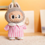 Labubu Idol Doll Shirt & Shorts Set – 17cm Plush Doll Clothes Two-Piece Outfit for DIY Styling, Play, and Gift Accessories