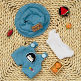 Labubu Doll Animal Overalls Fashion Set – Cute White Shirt, Hat & Outfit Accessories for 17cm Plush Dolls