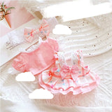 Labubu Doll Student Maid Dress Set – 17cm Plush Outfit with Uniform-Style Dress and Hairpin Accessories for Cute Collector Styling