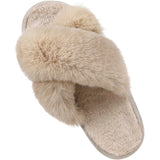 Women’s Plush Indoor Slippers – Cozy Flats with Arch Support for Home, Warm and Elegant Ladies Flip-Flops