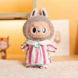 Labubu Idol Doll Shirt & Shorts Set – 17cm Plush Doll Clothes Two-Piece Outfit for DIY Styling, Play, and Gift Accessories