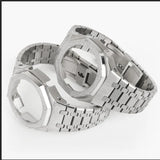 Screw-Down Casioak GA2100 Mod Kit - Gen3, Gen4 Metal Steel Case Band & Replacement Strap for G-Shock GA2110 Gen4
