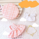 Labubu Doll Student Maid Dress Set – 17cm Plush Outfit with Uniform-Style Dress and Hairpin Accessories for Cute Collector Styling