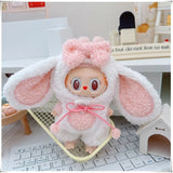 Mini Plush Doll's Animal Clothes Outfit Accessories Cute Capybara Elephant Duck Hoodie 17cm Labubu 10cm Idol Dolls DIY Clothing