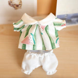 Labubu Idol Doll Shirt & Shorts Set – 17cm Plush Doll Clothes Two-Piece Outfit for DIY Styling, Play, and Gift Accessories