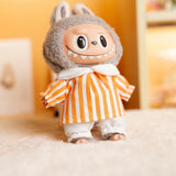 Labubu Idol Doll Shirt & Shorts Set – 17cm Plush Doll Clothes Two-Piece Outfit for DIY Styling, Play, and Gift Accessories