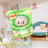 Labubu Doll To-Go Bag & Bedding Set – 17cm Plush Doll Accessories with Crossbody Carry Bags & Sleeping Bed for DIY Travel Play