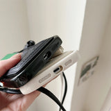 Leather Crossbody Wallet Case with 3D Diamond Rabbit and Tassel Card Holder for iPhone XS, XR, 11, 12, 13, 14 Pro Max