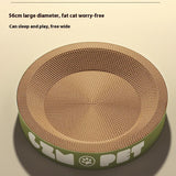 Round Corrugated Paper Cat Scratching Board: Durable, Non-Shredding Vertical Plate and Bowl Cat Toy