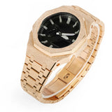 Screw-Down Casioak GA2100 Mod Kit - Gen3, Gen4 Metal Steel Case Band & Replacement Strap for G-Shock GA2110 Gen4