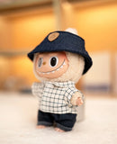 Plaid Shirt, Jeans & Hat Outfit Set for 17cm Labubu Dolls – Trendy Three-Piece Fashion Clothes Accessories