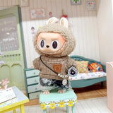 Adorable Doll Clothes Set for 17cm Labubu – Plush Outfit, Suit, Jumpsuit & Dress Accessories