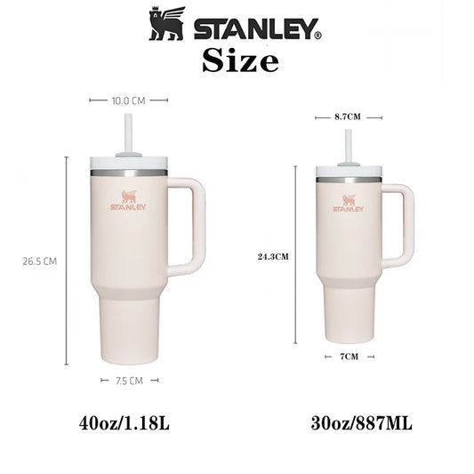 Stanley Tumbler 40oz, Stainless Steel, Vacuum Insulated, Thermal Iced Car Mug for Travel