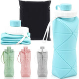 Leakproof Silicone Collapsible Water Bottle for Sports, Large Capacity, Foldable for Outdoor Camping and Travel