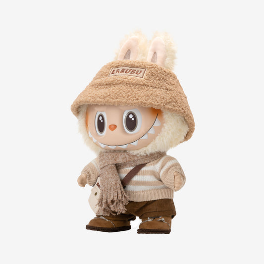 POP MART Labubu Dress Be Latte Vinyl Plush Doll – 38cm Original Collectible with Soft PP Cotton Filling | Cute Toy Figure for Decor & Gifts, 100% Genuine