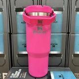 Stanley Tumbler 30oz/887ml with Straw Lids: Stylish Stainless Steel Coffee Thermos for On-the-Go