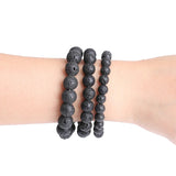 Men's Volcanic Stone Lava Bracelet – Healing Balance Chakra Charm with Aromatherapy Essential Oil Diffuser