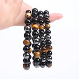 Men's Magnetic Tiger Eye & Hematite Stone Bracelet – Health Protection & Weight Loss Support | Fashion Jewelry