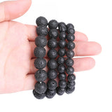 Men's Volcanic Stone Lava Bracelet – Healing Balance Chakra Charm with Aromatherapy Essential Oil Diffuser