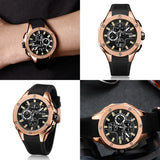 MEGIR Men's Fashion Sport Quartz Watch: Waterproof, Chronograph, Silicone Strap