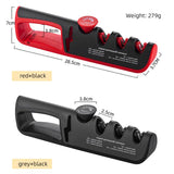 5-in-1 Kitchen Blade Sharpener: Whetstone, Tungsten, Diamond Coating, Adjustable Angle for Professional Results