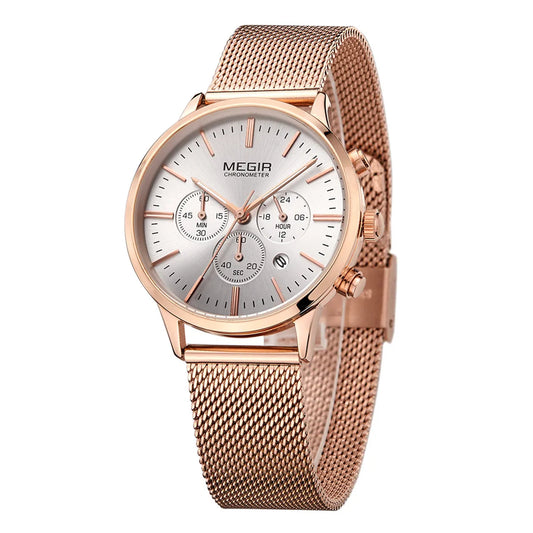 MEGIR Luxury Women's Quartz Watch: Fashionable, Waterproof, and Sporty