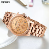 MEGIR Luxury Quartz Women's Watch: Fashionable, Sporty, and Chronograph