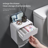 Punch-Free Waterproof Toilet Tissue Box: Creative Wall-Mounted Holder for Toilet Paper Rolls