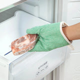 Thickened Plaid Insulation Gloves: High-Temperature Resistant Oven and Microwave Oven Gloves, One Piece