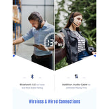 Mpow HC3 Wireless Headphones with Dual Noise-Canceling Mic, Clear Sound Office Headset for PC, Laptop, and Call Center Phones