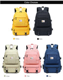 Stylish Yellow Oxford Backpack: Waterproof and Spacious, Perfect for Girls' School Bags and Teenagers