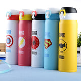 400ml Heroes Insulated Sports Water Bottle - Stainless Steel Vacuum Flask, Travel-Friendly Thermos Mug