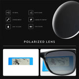 Classic Square Polarized Sunglasses for Men - Ultralight Design, Unisex Vintage Anti-Glare Driving Shades