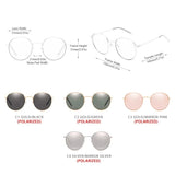 Large Round Polarized Sunglasses for Women: Vintage Style Big Sun Glasses Ideal for Driving with UV400 Protection