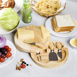 Cheese Slicer and Cutting Board Set: Stainless Steel with Wooden Handle, Includes Cutting Board, Knives, Fork, and Shovel