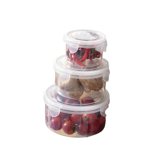 Refrigerator Vegetable Storage Box: Clear Plastic Sealed Container for Fresh Food, Various Capacities