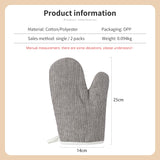 Thickened Plaid Insulation Gloves: High-Temperature Resistant Oven and Microwave Oven Gloves, One Piece