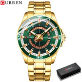 CURREN Men's Watch: Top Brand Stainless Steel, Waterproof, Military Diving Quartz, Relógio Masculino