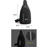 Small Chest Bag for Men: Mini Crossbody Bag, Travel Bagpack with Single Shoulder Strap, Sport Bag with Earphone Jack, Ideal Phone Bag for Boys