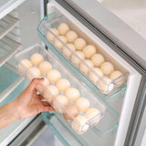 Egg Storage Container with 14 Grids: Keep Eggs Fresh in Kitchen Refrigerator or Cabinet Organizer