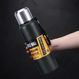 Portable Stainless Steel Thermos Vacuum Flask – Insulated Water Bottle with Filter for Outdoor Use | Available in 600ML, 800ML, 1000ML, and 1500ML Sizes for Coffee and Beverages