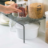 Adjustable Metal Storage Rack: Multifunctional Household Organizer for Kitchen, Bathroom, and Cabinet Storage