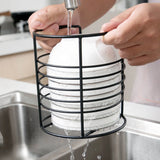 Wrought Iron Dish Storage Rack: Drain Rack for Bowls and Dishes, Ideal for Kitchen Organization