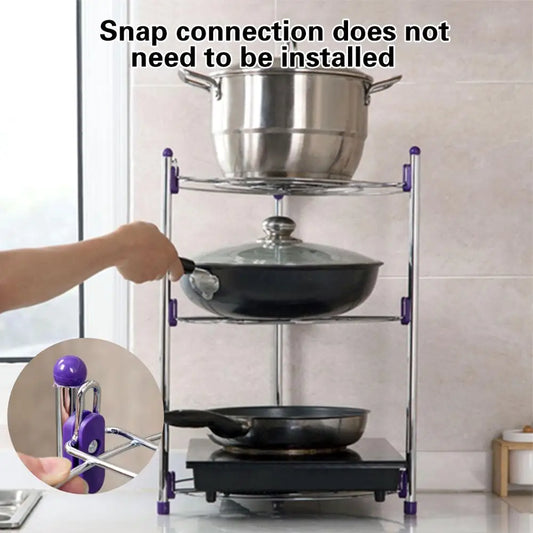 Metal Pot Storage Rack: Convenient Kitchen Organizer for Storing Pots and Pans