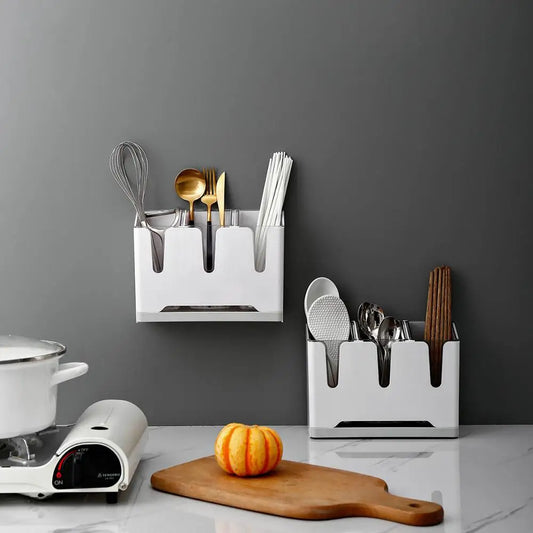 Kitchen Storage Organizer Rack for Convenient Organization: Includes Chopsticks Holder and Drain Basket