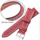 Genuine Cowhide Leather Watchbands – Vintage Straps in 4 Colors for Men & Women | 18mm, 20mm, 22mm, 24mm Compatible with Galaxy S3