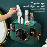 Creative Wall-Mounted Tissue Box: Multifunctional Waterproof Drawer Organizer for Bathroom Cosmetics